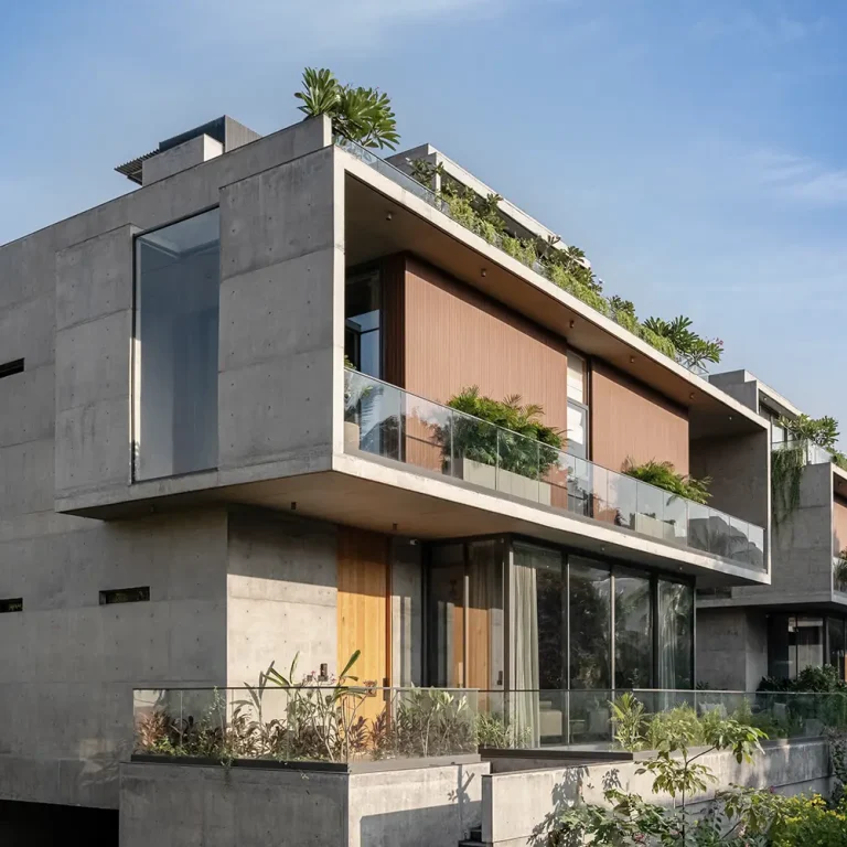 Twin House Residential Architecture Design in Surat